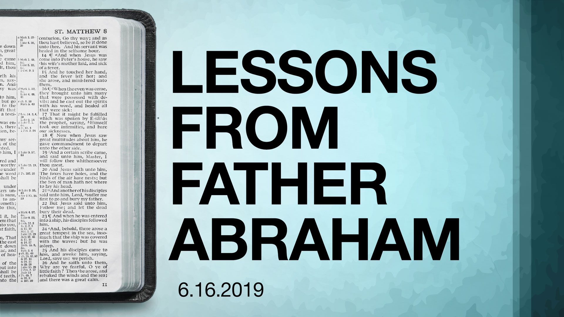 Lessons From Abraham 6.16.2019